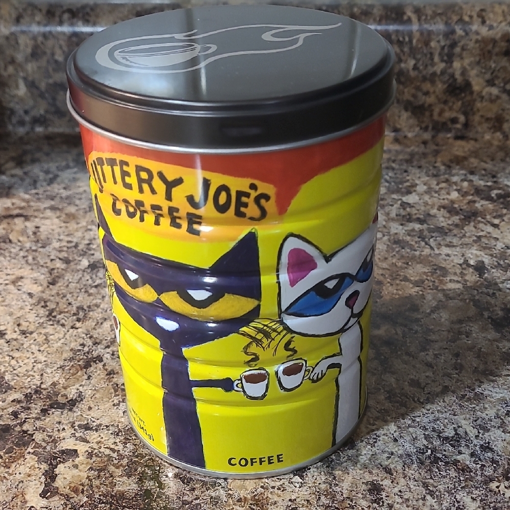 Pete The Cat-Themed Collectors Coffee Tin - Yellow and Black